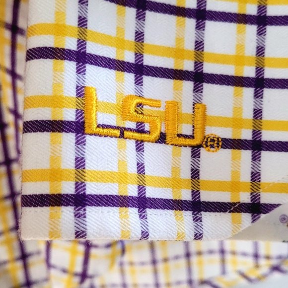 Thomas Dean Collegiate Men's Long-Sleeve Shirt XXLarge LSU - Picture 4 of 12